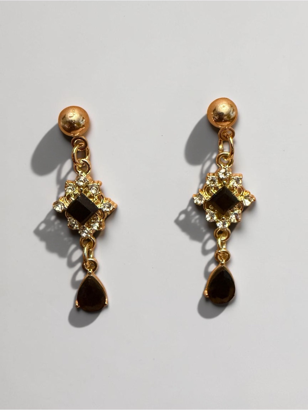 Earrings Black or Crystal drop. Choose 1
